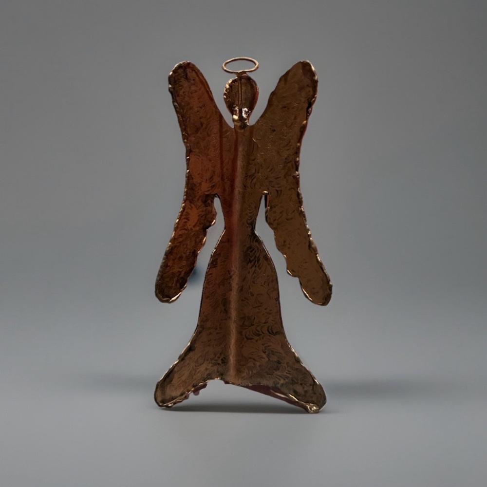 Vintage Elegant Gold Angel Sculpture, Metal - Picture 3 of 6
